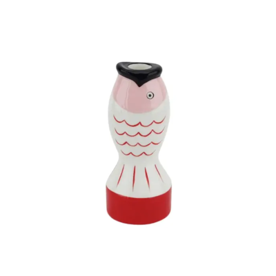 Candle Holder - Fish - Red/White/Pink House Vitamin