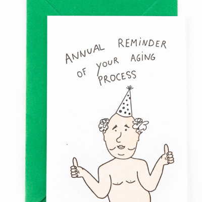POSTAL "ANNUAL REMINDER OF YOUR AGING PROCESS" STUDIO FLASH
