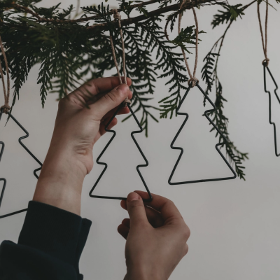 Metal Pendant Fir Tree (Pack 6) EULENSCHNITT