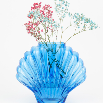 VASE SEASHELL AZUL COBALTO DOIY