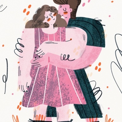 ILUSTRAÇÃO "DIRTY DANCING - BABY AND JOHNNY" CATPIVARA