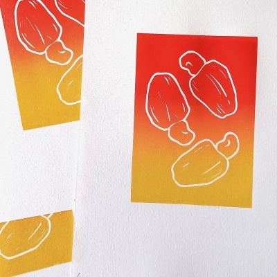 LINOGRAVURA "CAJU" JEFFERSON RIB