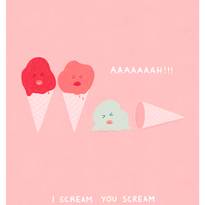 ILUSTRAÇÃO "I SCREAM" KIKA