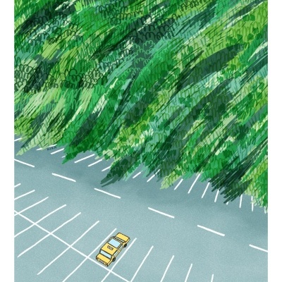 ILUSTRAÇÃO "BIG YELLOW TAXI" KIKA