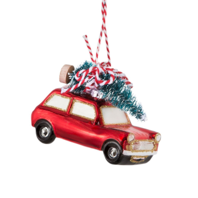 ENFEITE DE NATAL "COMING HOME FOR XMAS CAR"  SASS&BELLE