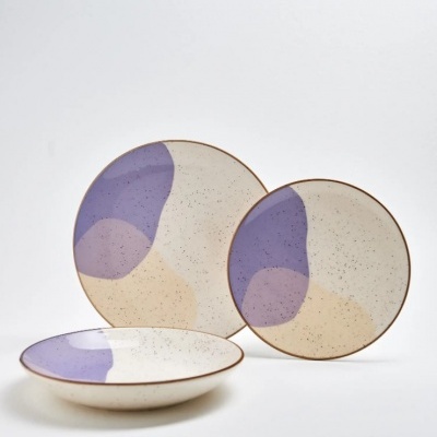 CONJUNTO JANTAR LAKIA- PEÇAS INDIVIDUAIS  PÓ DE BARRO