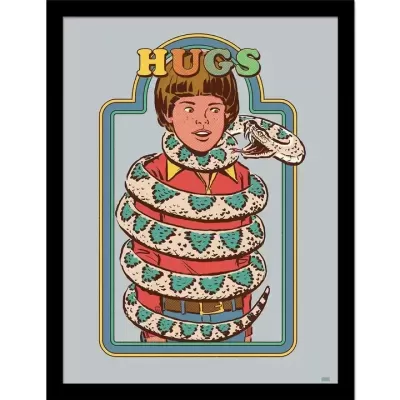 POSTER 30x40 COM MOLDURA "HUGSSS" PYRAMID INTERNATIONAL