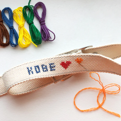 DIY CROSS STITCH DOG COLLAR L KIKKERLAND