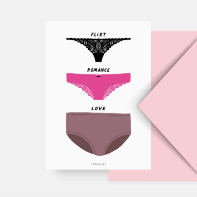POSTAL "FLIRT ROMANCE LOVE" TYPEALIVE