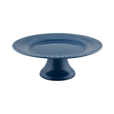 PRATO COM PÉ 28 AZUL FANTASIA BORDALLO PINHEIRO