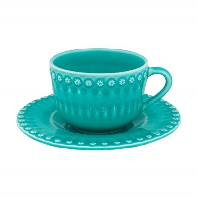 CHÁVENA CHÁ C/ PIRES VERDE ÁGUAS FANTASIA BORDALLO PINHEIRO