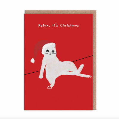 Postal "Relax It's Christmas" OHH DEER