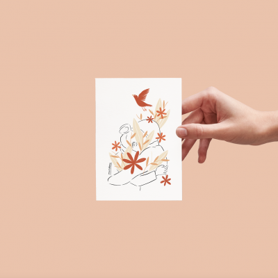 POSTAL "NO TEU ABRAÇO" JOANA MUNDANA