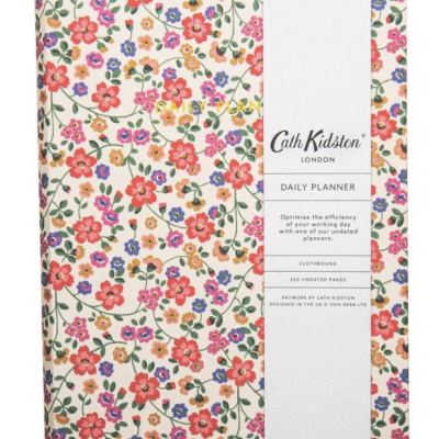 Cream Floral A5 Linen Daily Planner CATH KIDSTON OHH DEER