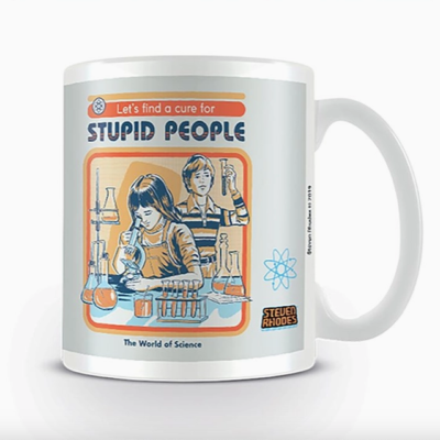CANECA "LET'S FIND A CURE FOR STUPID PEOPLE" PYRAMID INTERNATIONAL