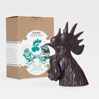 CABEÇA GALO PRETO DE MESA "O GALO QUE PERDEU A CABEÇA" LABORATORIO D´ ESTÓRIAS