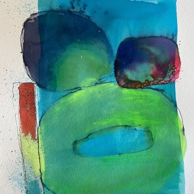 AGUARELA "SEM TÍTULO 10" ISABEL MONTEIRO