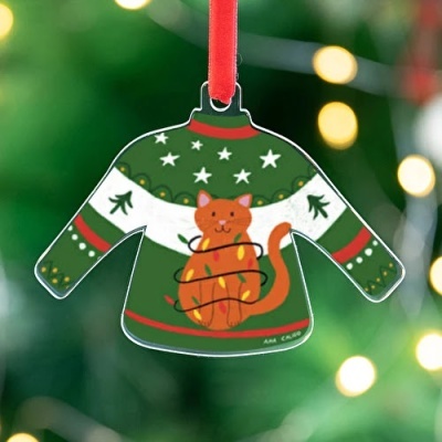 ENFEITE DE NATAL "UGLY CHRISTMAS SWEATER - PET" ANA CALIGO