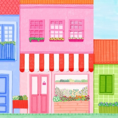 ILUSTRAÇÃO "THE FLOWER SHOP" KIKA
