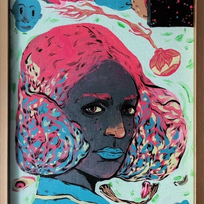 ORIGINAL "THINGS: JUNE" COM MOLDURA NICOLAE NEGURA