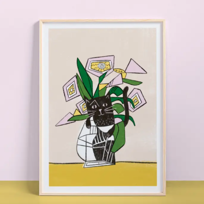 ILUSTRAÇÃO A4 "Pablo Picatso Flowers " NIASKI