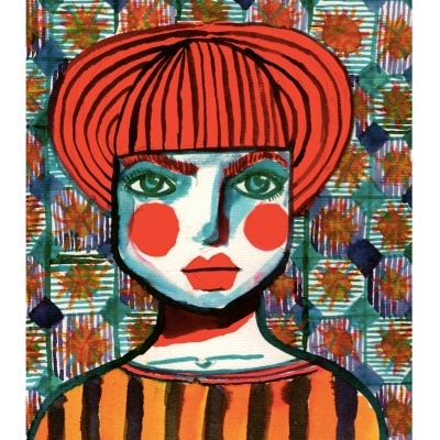 ORIGINAL "RUIVA COM CAMISA LISTRADA" JOANA NOBREGA