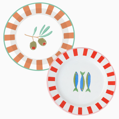 PRATOS ESMALTE "BON APPETIT" TALKING TABLES