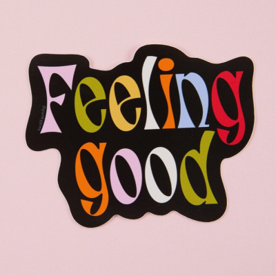 FEELING GOOD VINYL STICKER PUNKY PINS
