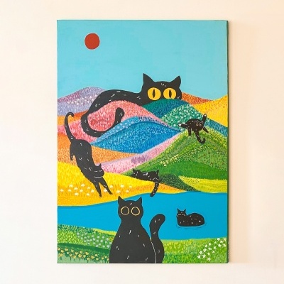 ORIGINAL "A DAY TRIP TO THE FURRY MOUNTAINS I" KIKA E SARA FELGUEIRAS