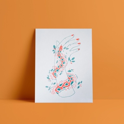 SERIGRAFIA "SNAKE HAND" JOANA CUNHA