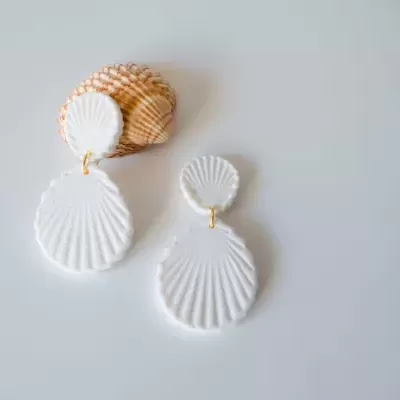 BRINCOS "TAORMINA - WHITE" DUESTELLE ITALIA