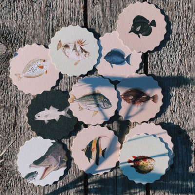 COASTER SET FISH 30X40