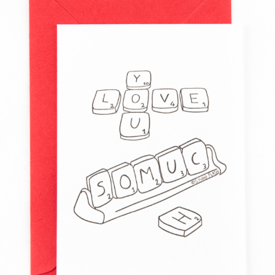 POSTAL "SCRABBLE LOVE" STUDIO FLASH