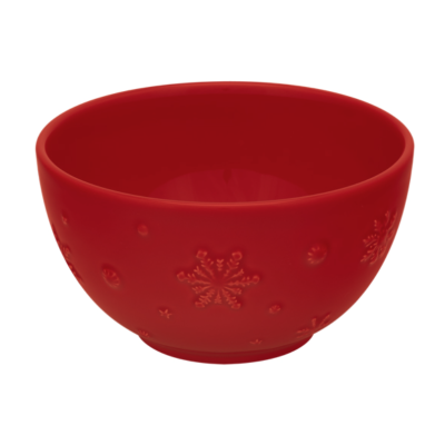 TIGELA 15 VERMELHO SNOWFLAKE BORDALLO PINHEIRO