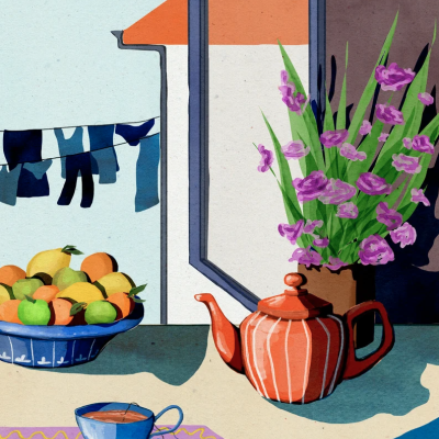 ILUSTRAÇÃO "WAKING UP IN PORTO" EVA HALFERS