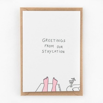 POSTAL "GREATINGS FROM OUR STAYCATION" STUDIO FLASH