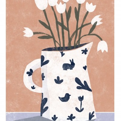 EXPOSIÇÃO "VAI FICAR TUDO BEM" - "VASO DE TULIPAS" DE MARGARIDA ELOY (GAMBUZINO)