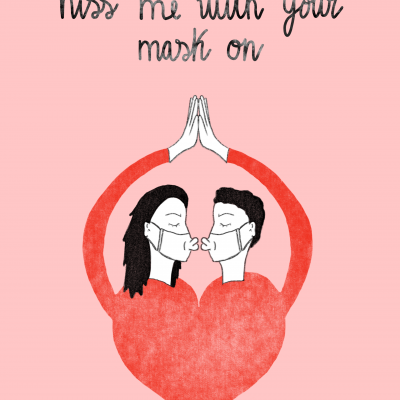 ILUSTRAÇÃO " KISS ME WITH YOUR MASK ON  " GABRIELA CARDOSO