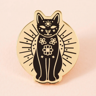 Mystic Mog Gold Plated Pin