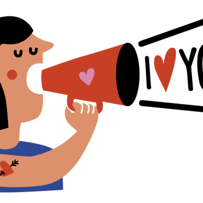 AUTOCOLANTE "MEGAFONE I LOVE YOU" CRISTINA MOREIRA