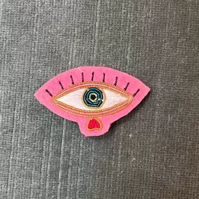 BROOCH "ROSE EYE" JUDITH LACROIX