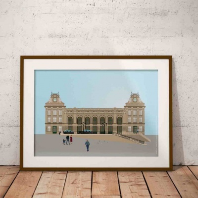 POSTER "FACHADA DA ESTAÇÃO DE S.BENTO" 100% PORTUGAL