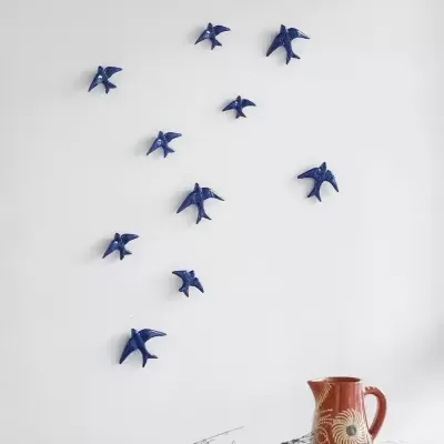GLAZED COBALT BLUE SWALLOW CASA ATLANTICA
