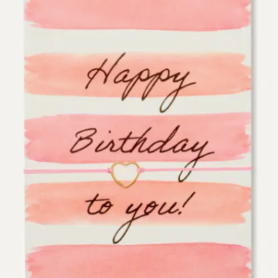 BRACELET CARD: HAPPY BIRTHDAY STRIPES BY VIVI