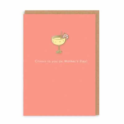 Cheers To You Mother's Day Enamel Pin Card