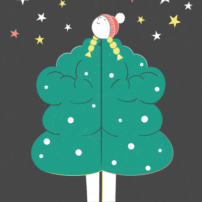 ILUSTRAÇÃO "ÁRVORES DE NATAL" CLÁUDIA H. ABRANTES