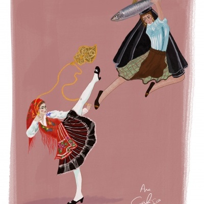 ILUSTRAÇÃO "MINHOTA VS VARINA - ULTIMATE FIGHT" ANA CALIGO