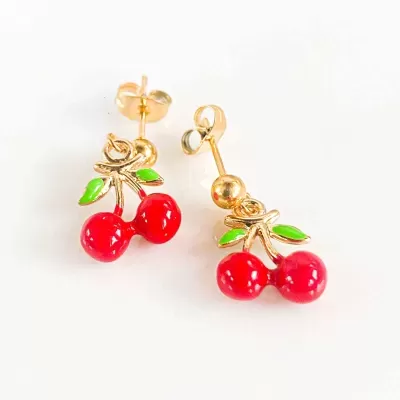 BRINCOS CEREJA LITCHI