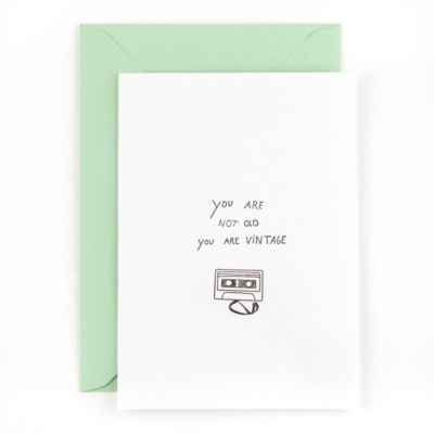 POSTAL "YOU ARE NOT OLD, YOU ARE VINTAGE" STUDIO FLASH