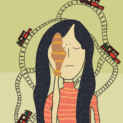 ILUSTRAÇÃO "ALL I WANT FOR CHRISTMAS IS TO MY HEALTH TO GET BACK ON TRACK" JANICE ROCHA